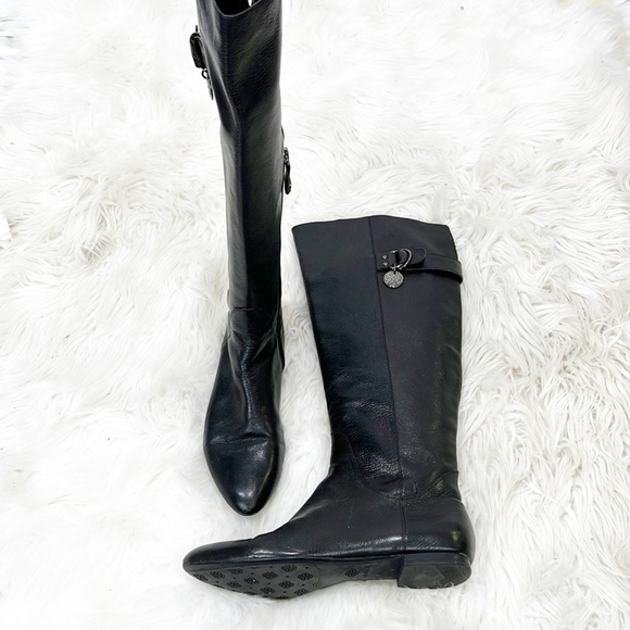 Isola Shoes - ISOLA Knee High Leather Flat Boots Flat 8